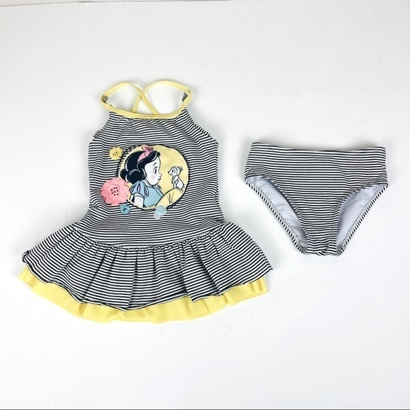Disney Animators Collection Snow White Striped Tankini Size 4 - Picture 1 of 11
